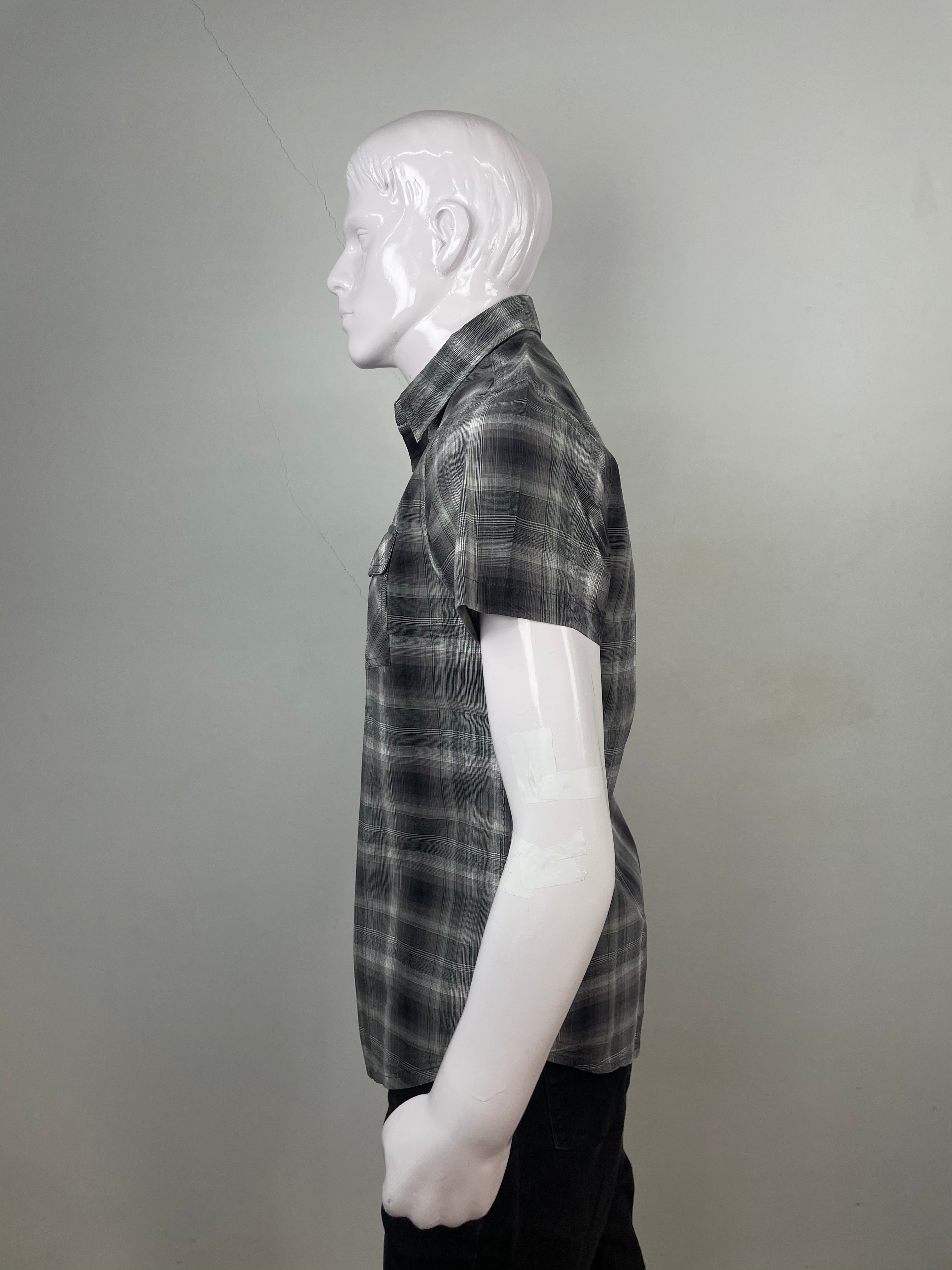 JF J.ferrar Shirt Gray White Check