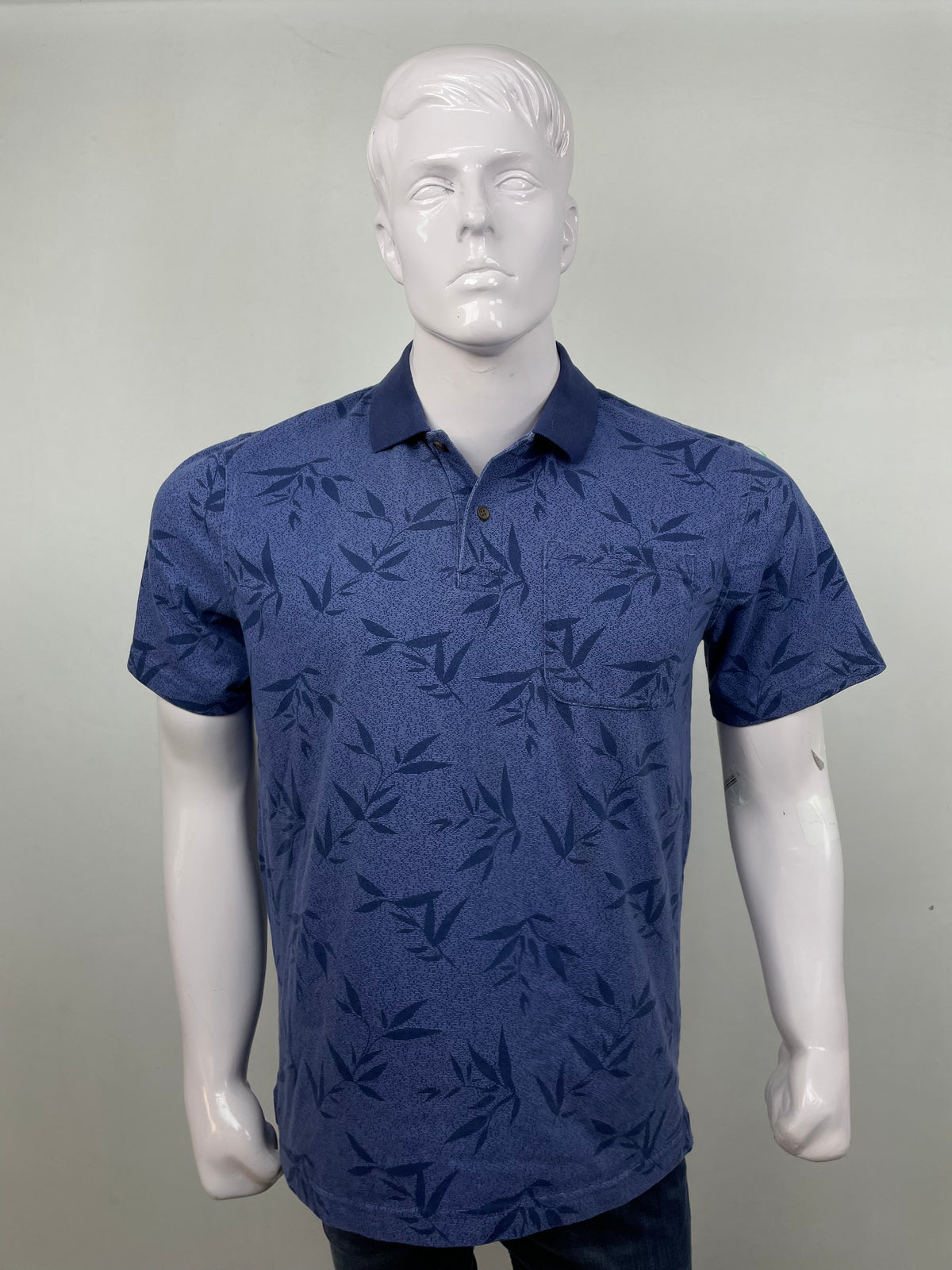 George blue leaf shirt