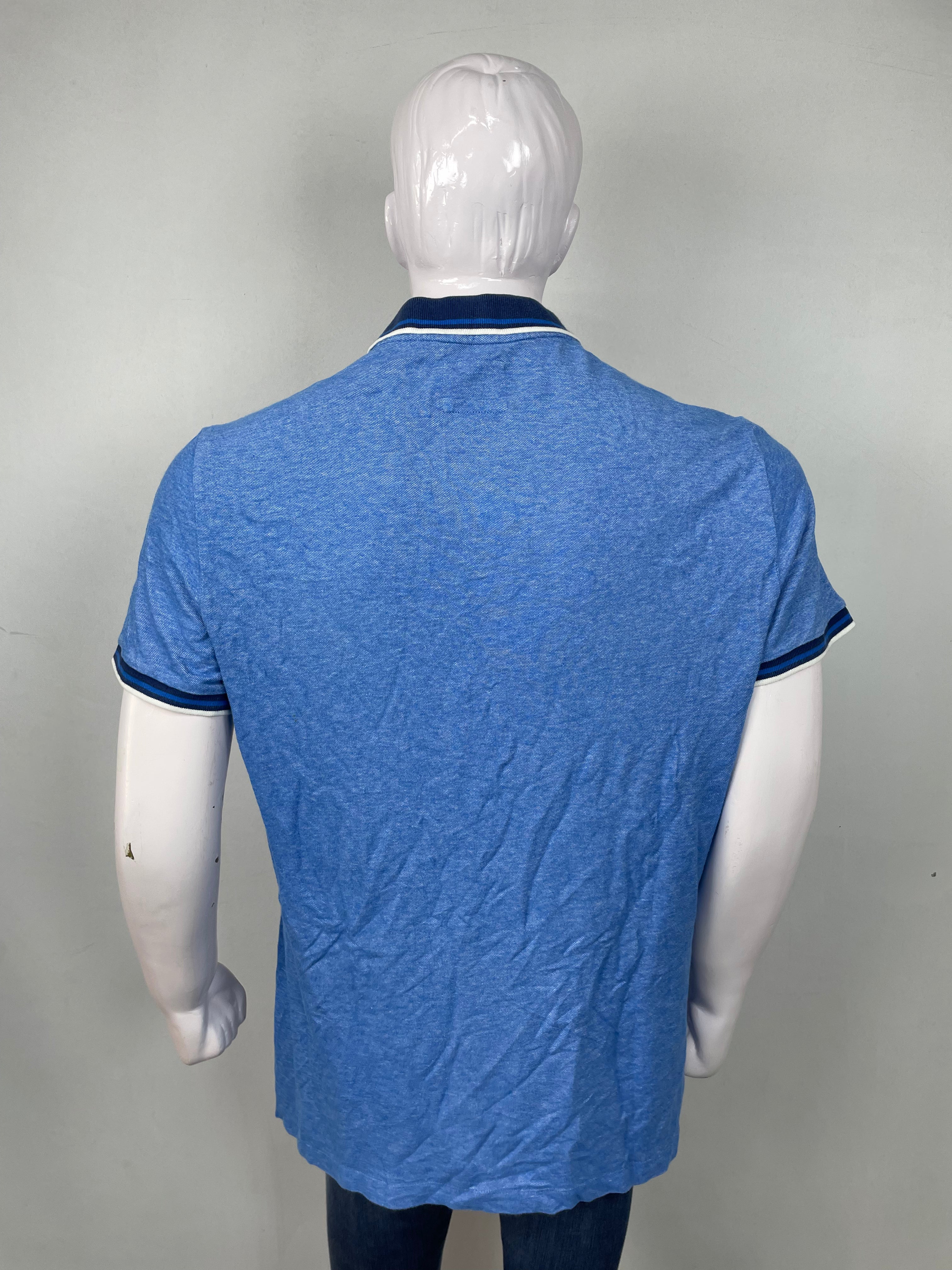 Express pique polo blue (ss)
