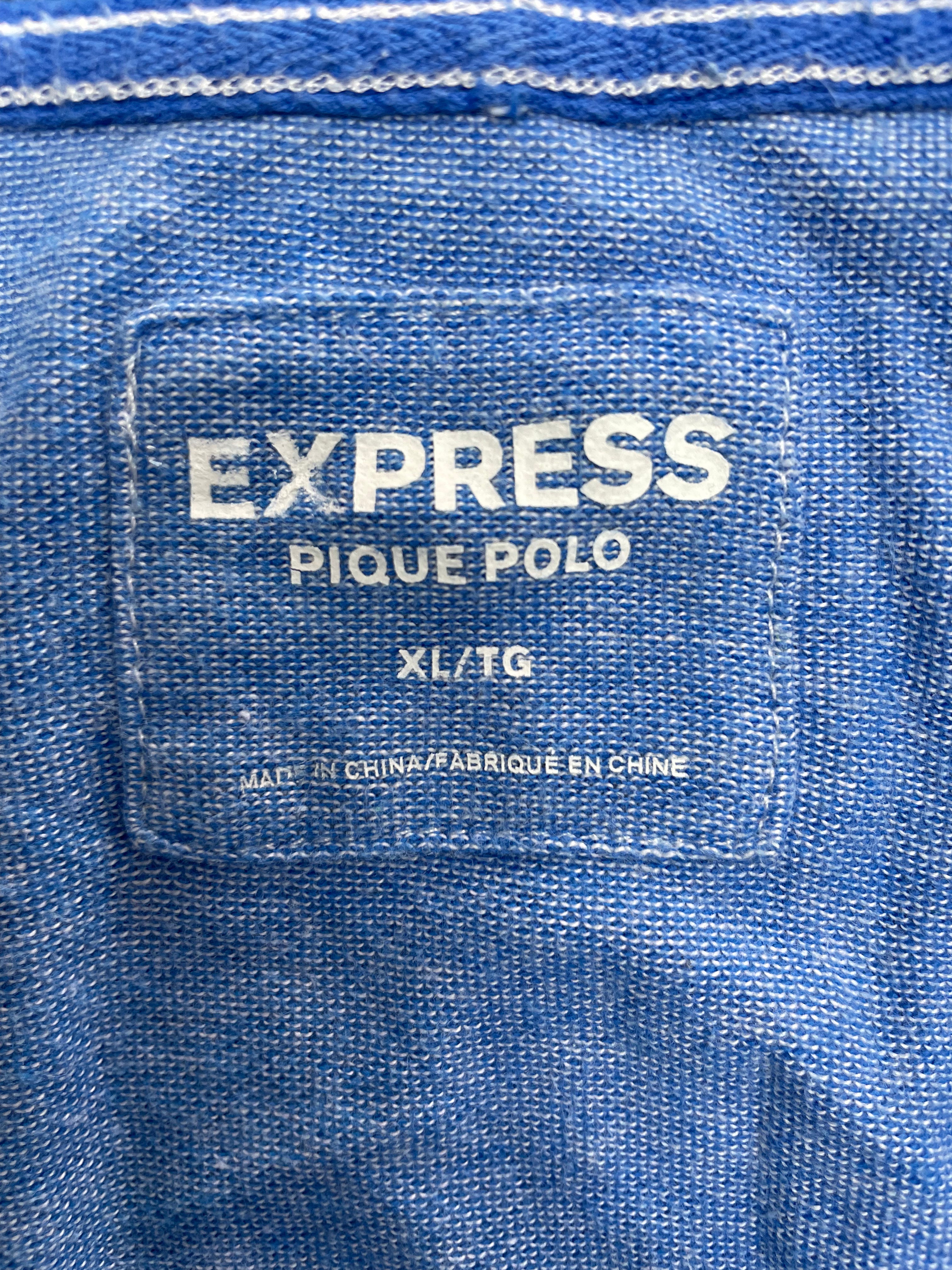 Express pique polo blue (ss)
