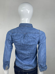 women shirt blue jeans