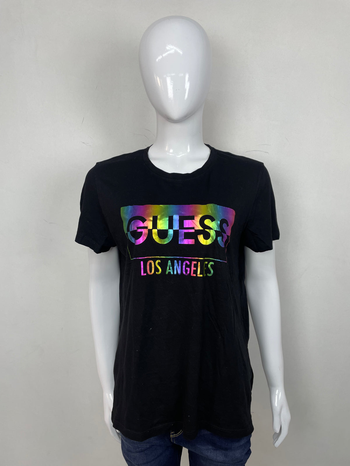 GUESS Los Angeles T-Shirt Collar Damage