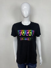 GUESS Los Angeles T-Shirt Collar Damage